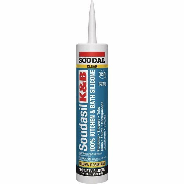 Soudal Usa 10.1 oz Kitchen & Bath Silicone Clear 109576